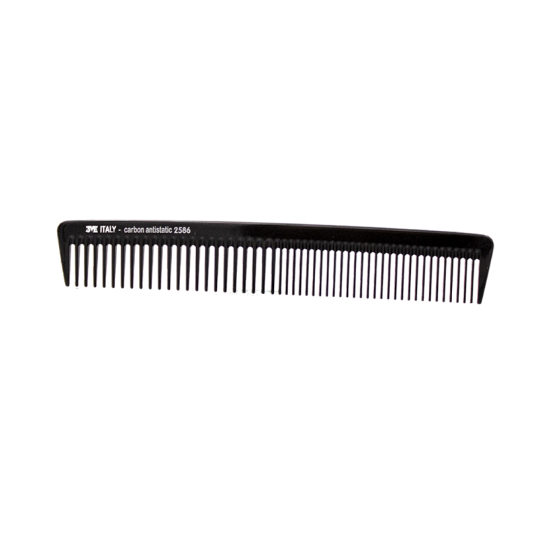 3me black medium carbon comb ,made in italy (2586)