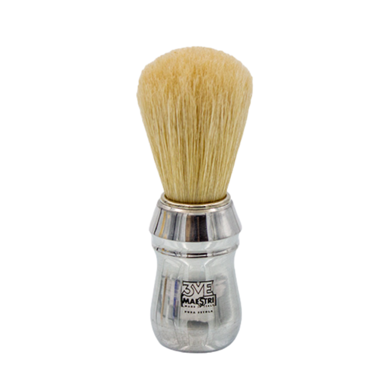 Barber Club Shaving Brush Professional Aluminum - Bleached Bristles (BA1)
