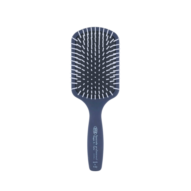 3ME Navy Soft Touch Paddle Rubber Cushion Hair Brush (3292BLU)