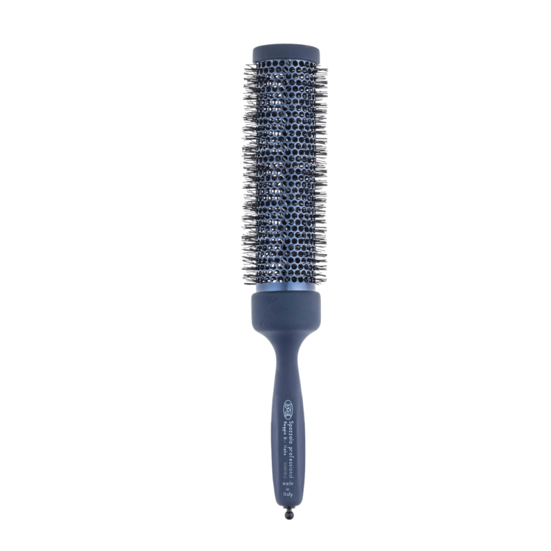 3ME Navy Soft Touch Long  thermic Hair Brush (32481BLU)