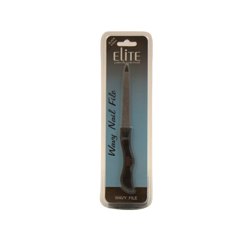 Elite Professional Black Edition Wavy Nail File
