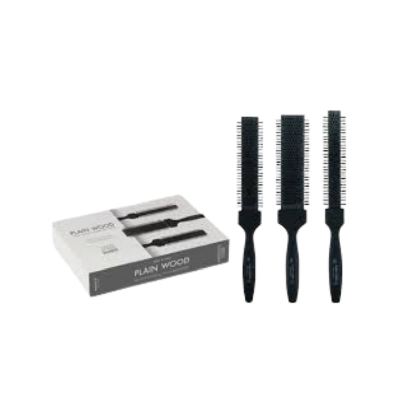 Plain Wood Professional Brushes Set (3pcs )